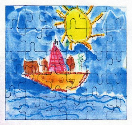 Kreatív Szakkör: Hajó a tengeren  -  Puzzle 30 db-os