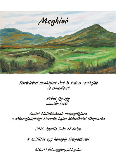 dobusgyorgy: Dóbus György kiállítás meghívó Sátoraljaújhely