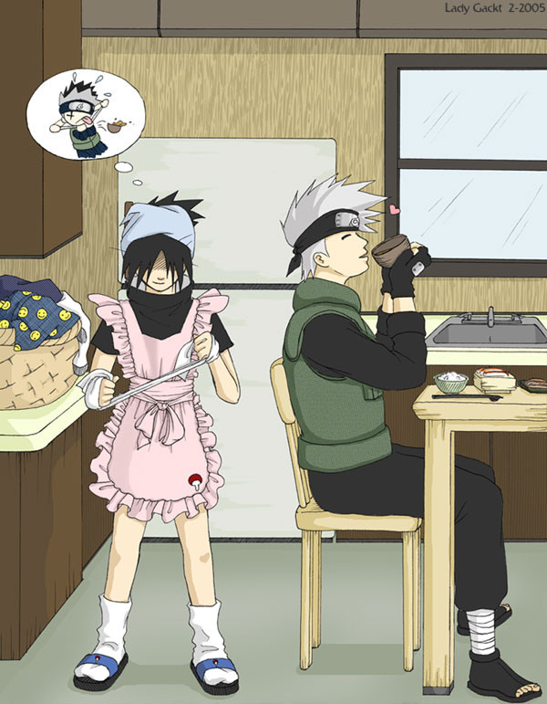 NARUTO   Pink  Frilly Apron by vlvtnightmare