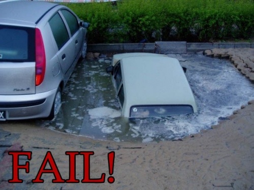 sinking-car