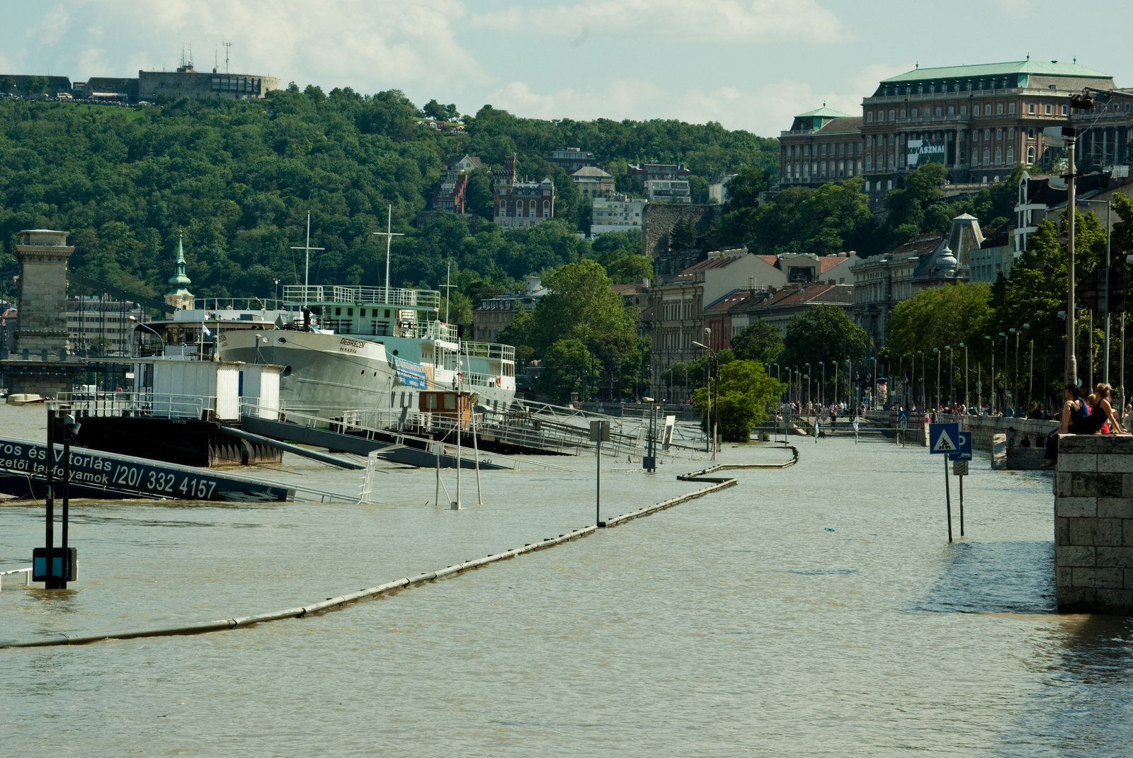 Duna, áradás, Budapest, rakpart (15)