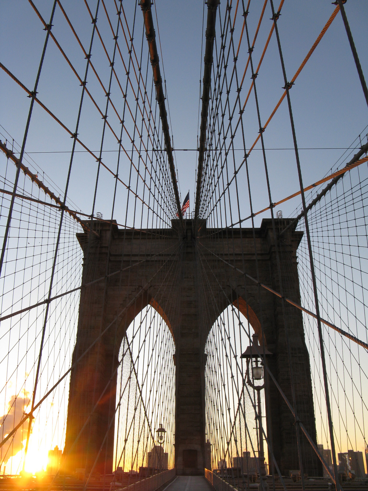 Spiderweb on the bridge