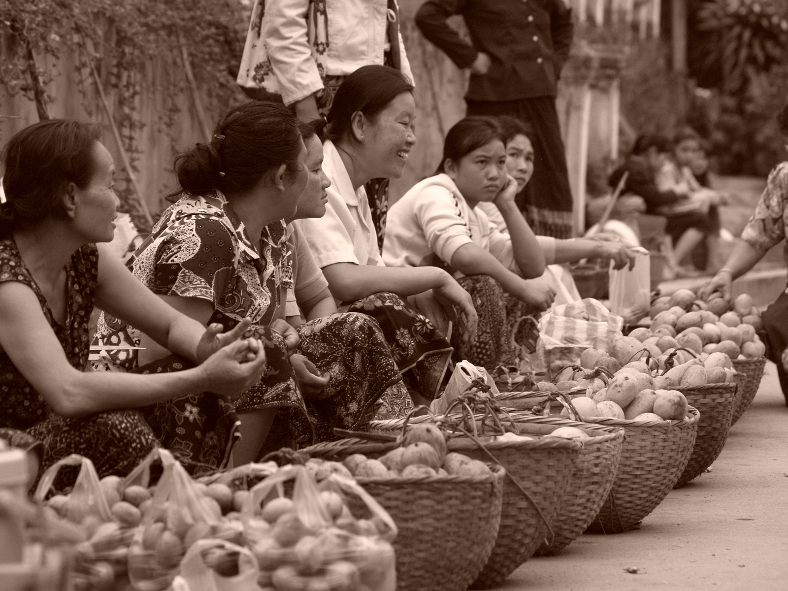 Asszonyok a piacon,Laos