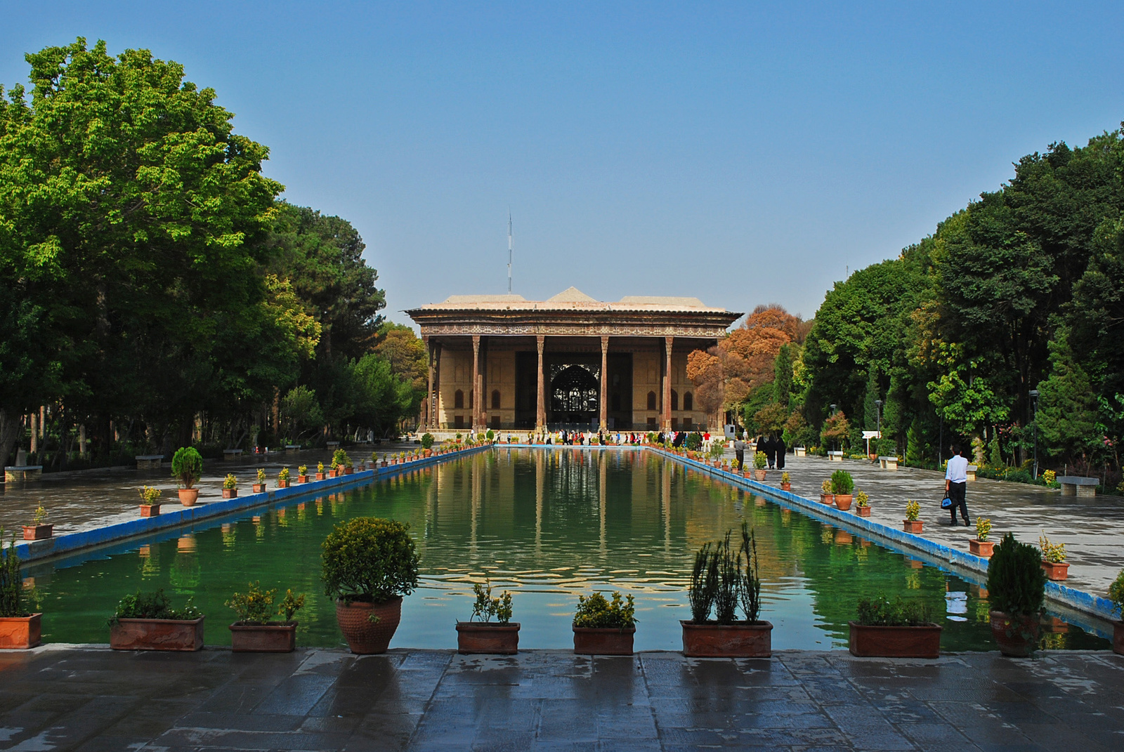 Irán 3945 Chehel Sotun palota Esfahan