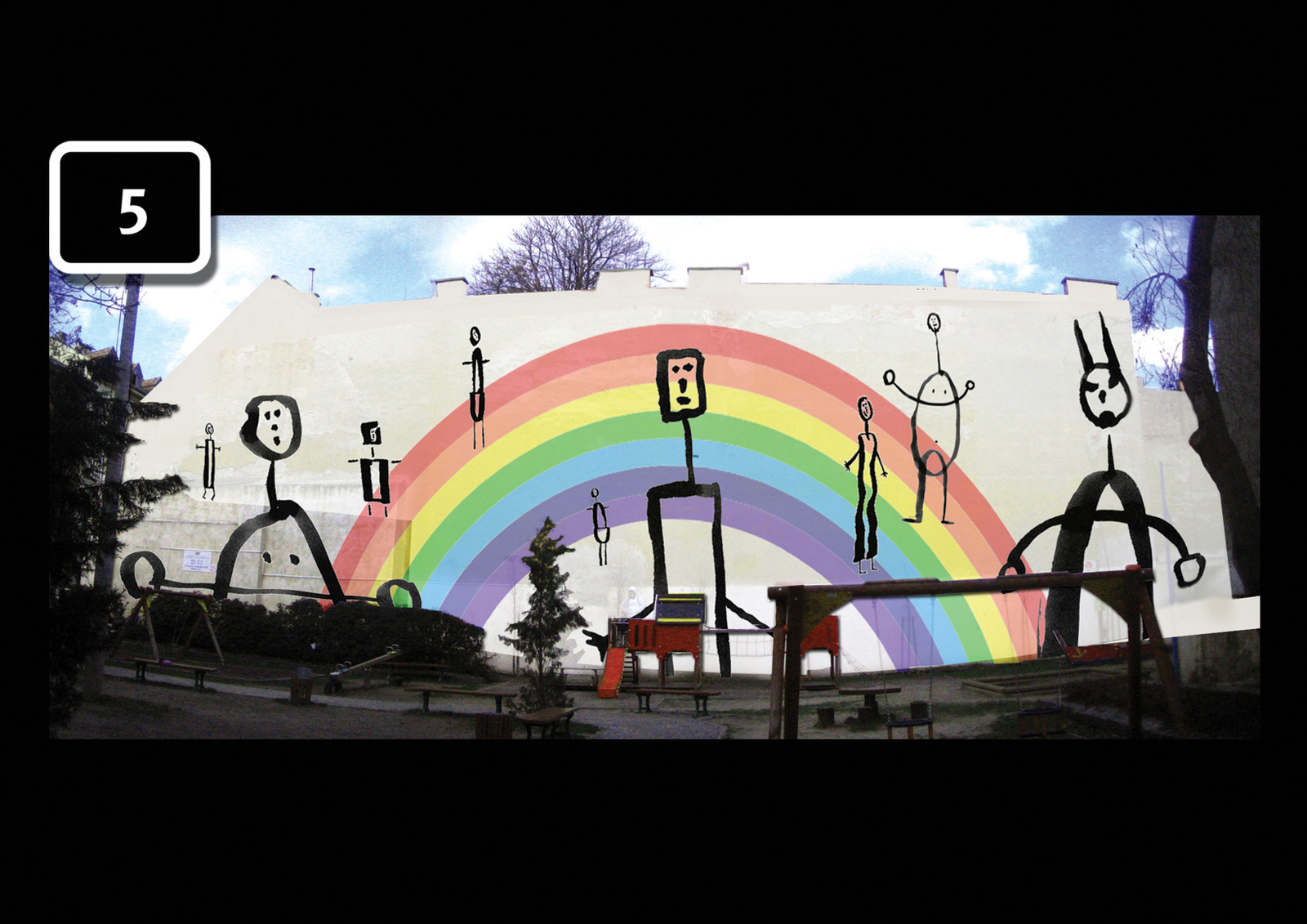 Tervek a Király utcai játszótér kifestésére - a legkékebb nyert