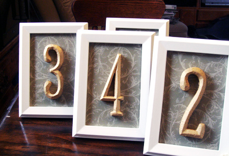 table numbers