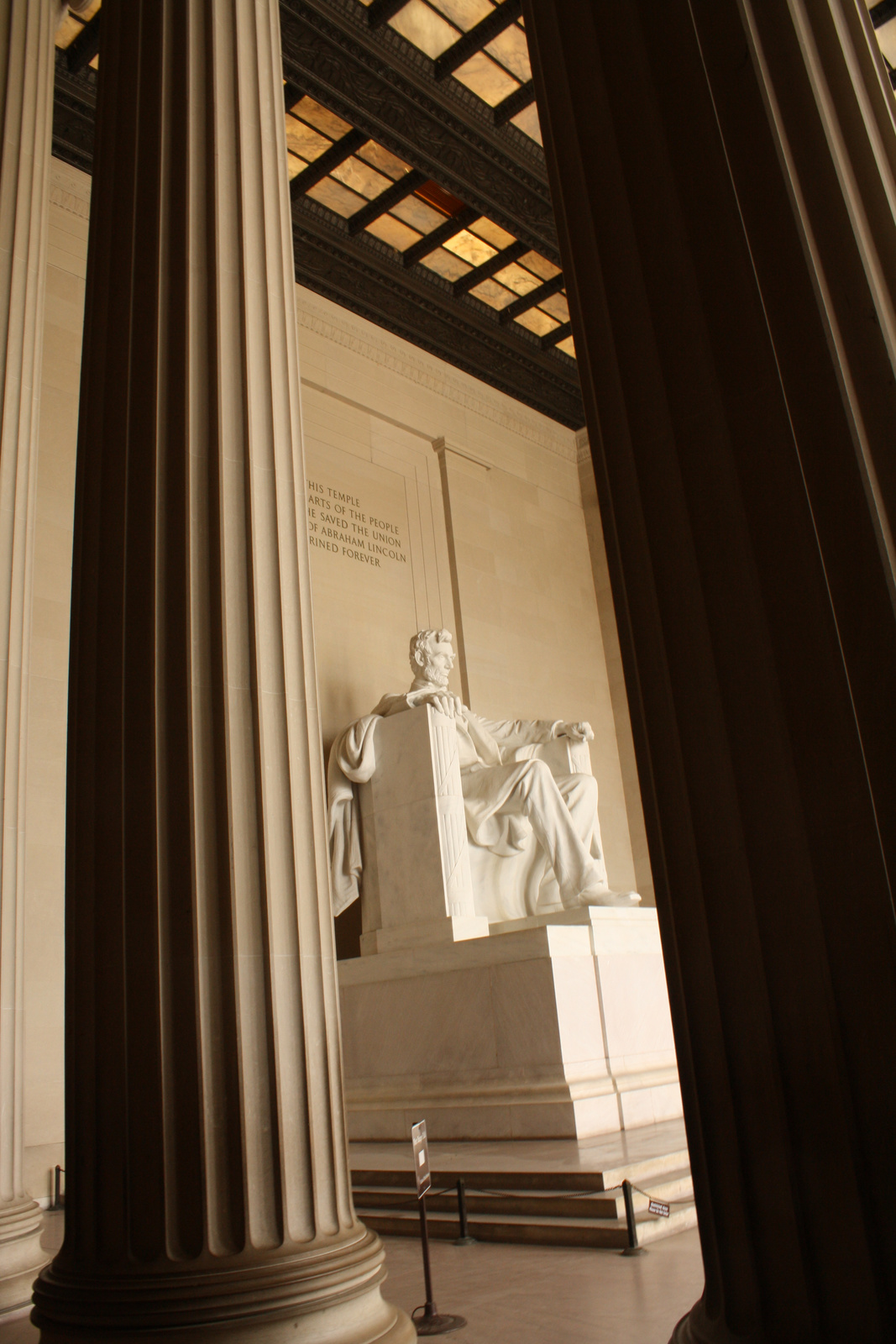 The Lincoln Memorial with the columns