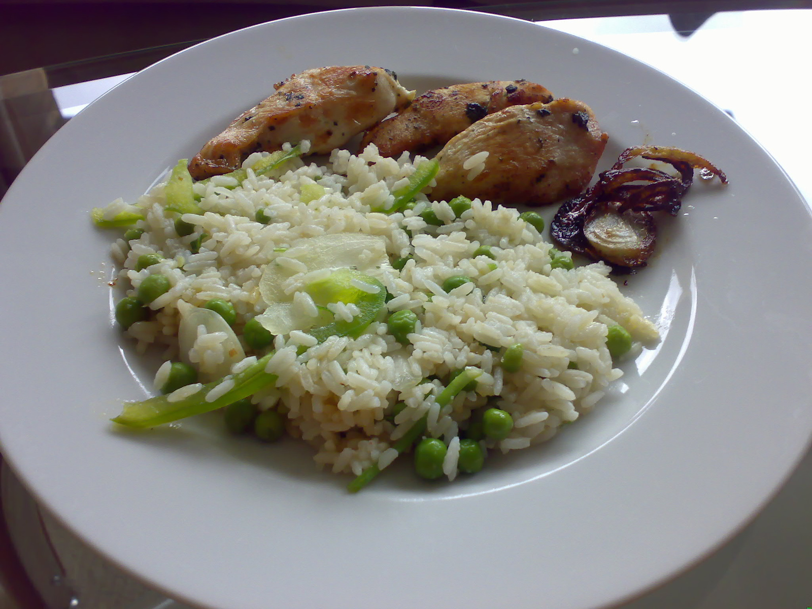 Green Thai curry with fragrant coriander rice