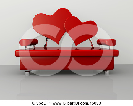 15083-Modern-Living-Room-Or-Office-Lobby-Interior-With-A-Red-Lov