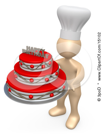 15102-Baker-Person-Wearing-A-White-Chefs-Hat-And-Holding-A-Red-A