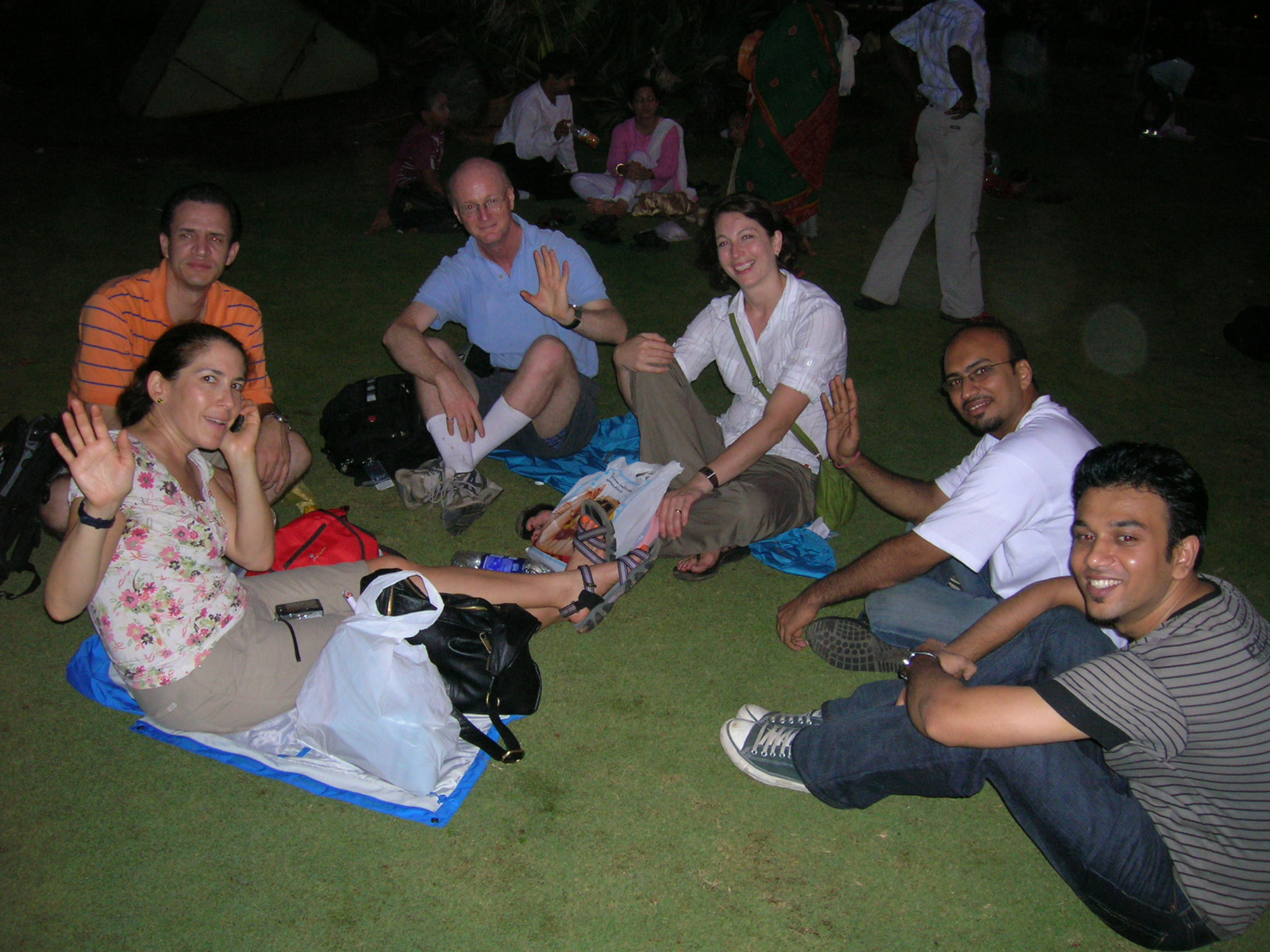 sitting in the park