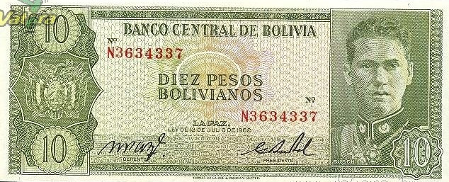 Bolívia 10 pesos E