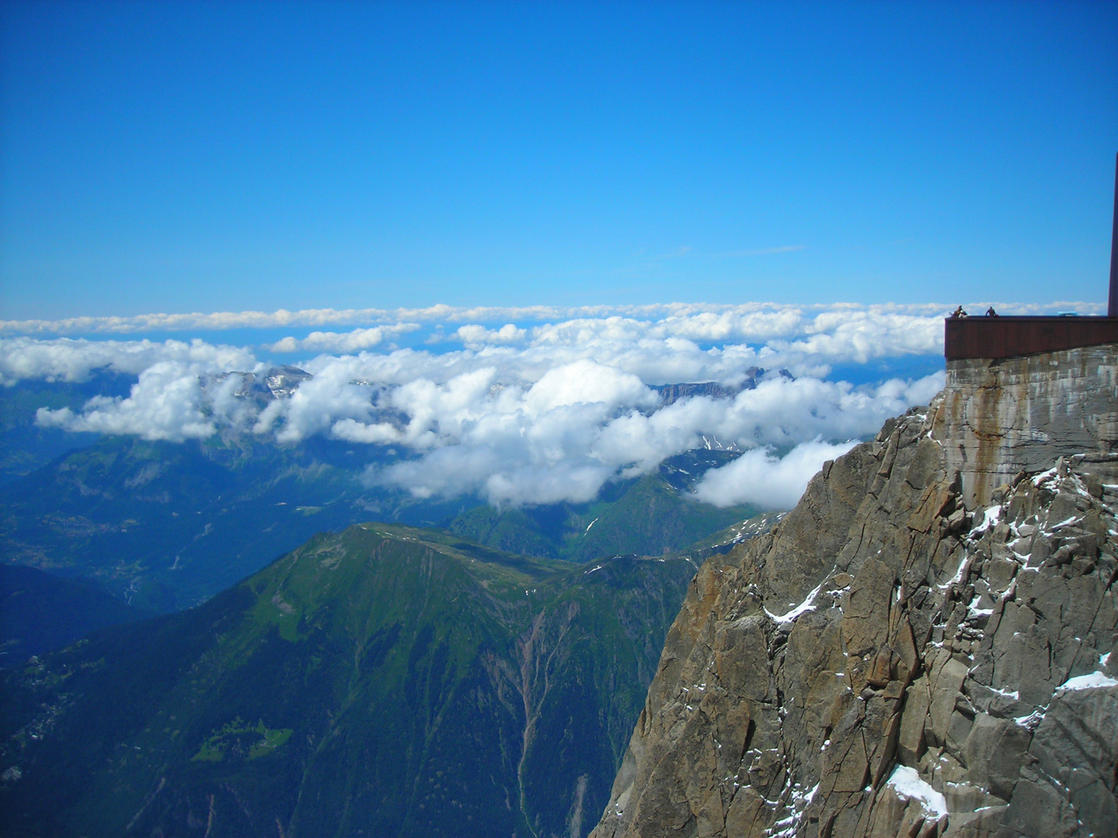 Kilátás a Mont Blanc-ról