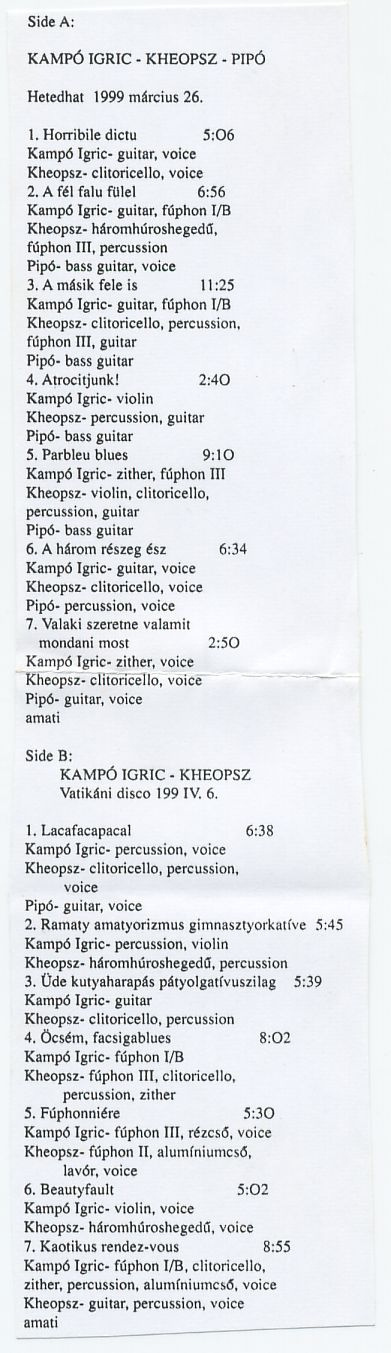 Kampó Igric - Kheopsz - Pipó - Hetedhat - Kampó Igric - Kheopsz 