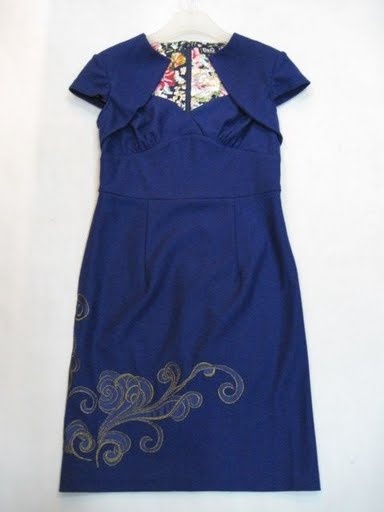 90805B-15 D&G BLUE WOOL&COTTON DRESS SIZE 2 4 6 PRICE USD 48[2]