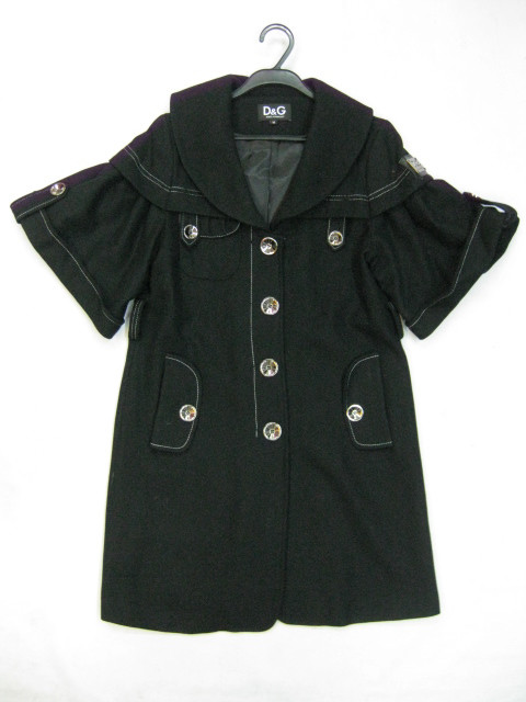 91008A-09   D&G BLACK WOOL&COTTON COAT SIZE 2 4 6 PRICE USD63