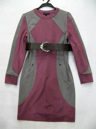 90712A-28A GUCCI PURPLE COTTON JERSEY DRESS SIZE 2 4 6 PRICE USD