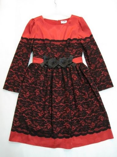 90805B-14 CHANEL RED RAYON&LACE DRESS SIZE 2 4 6 PRICE USD 48[1]