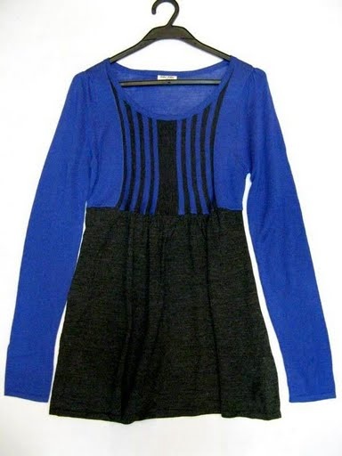 90810C-41B MIUMIU BLUE WOOL JERSEY TOP SIZE 2 4 6 PRICE USD 38[1