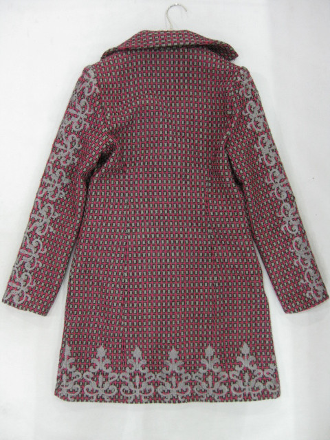 91015A-31 MIUMIU RED WOOL&COTTON COAT SIZE 2 4 6 (BACK)  PRICE U