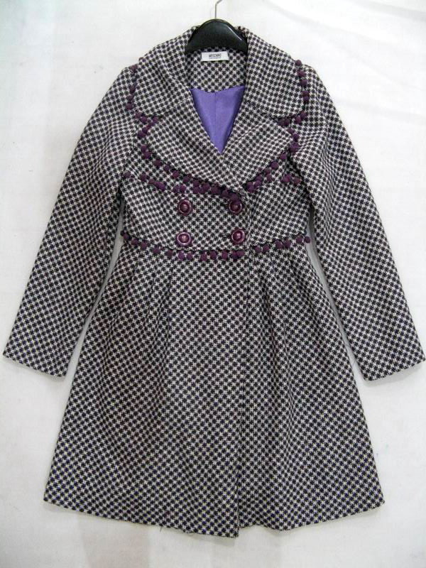 90926B-17A MOSCHINO PURPLE  WOOL&COTTON DUSTCOAT SIZE 36 38 40 P