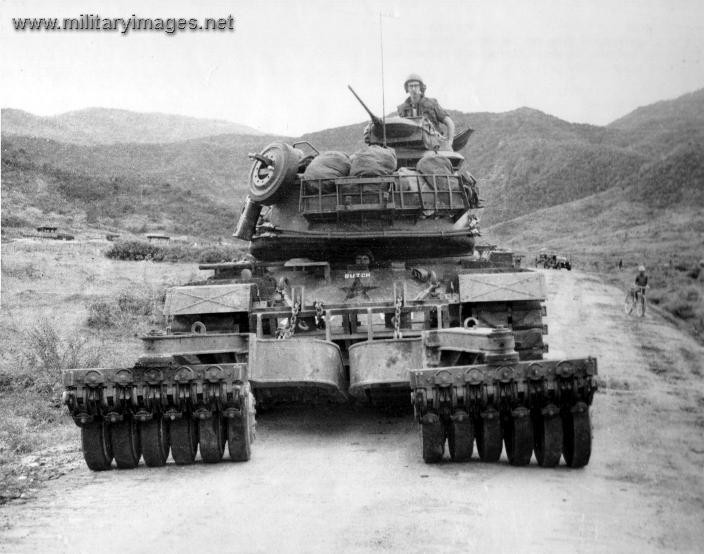 M48A3 (USA) with mine roller in Vietnam