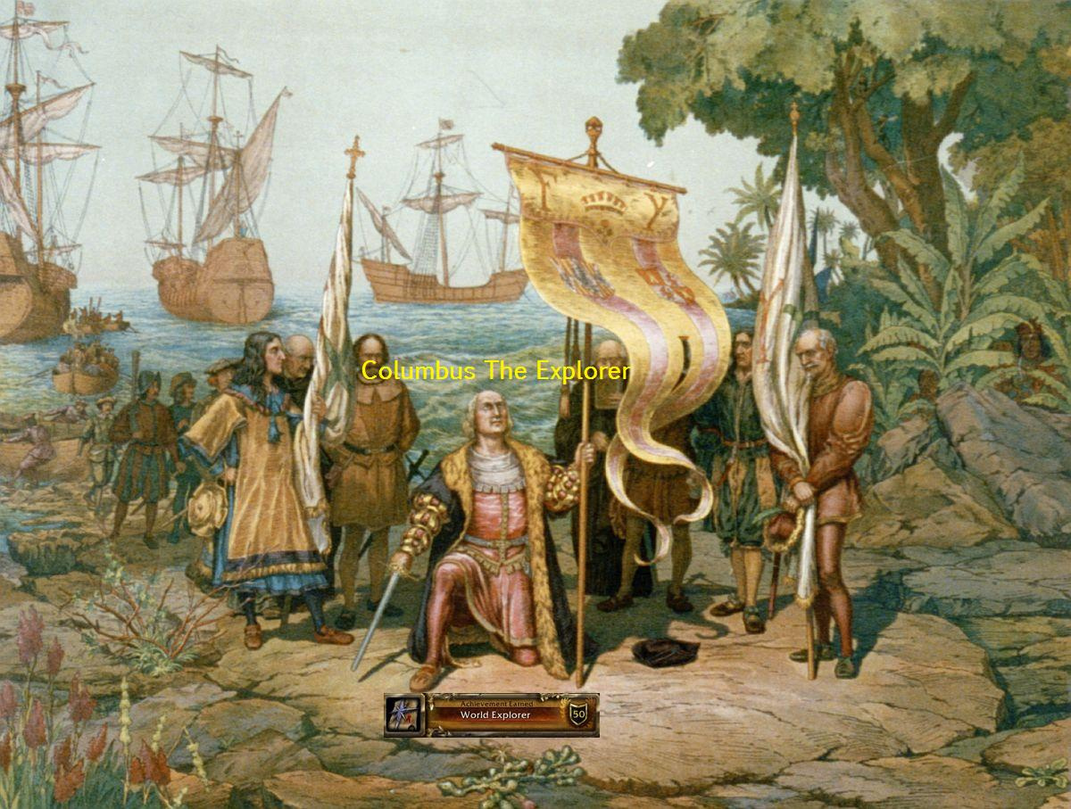 columbus taking possession