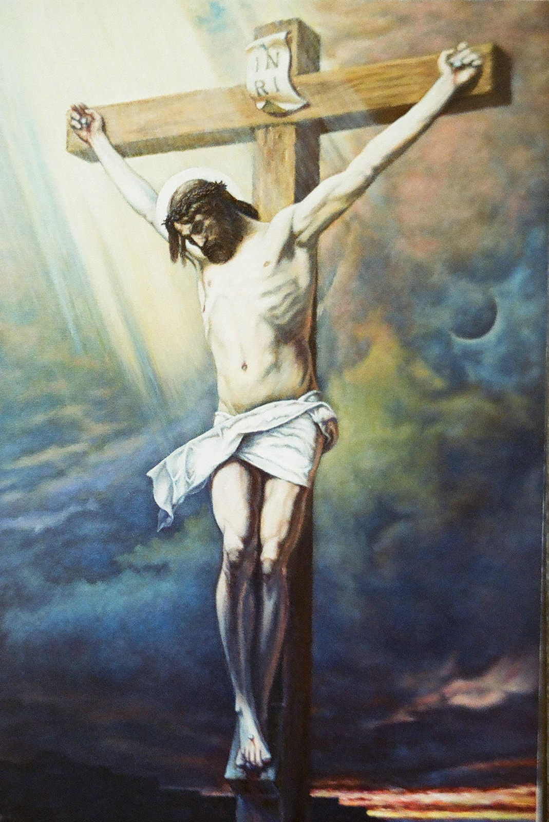 Krisztus a keresztfán 40x60cm olaj-vászon. Stetka Gyula után
