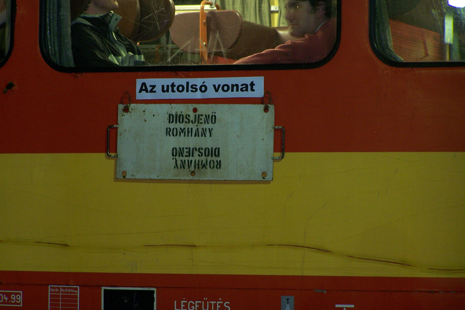 Az utolsó vonat Diósjenő-Romhány között